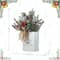 Glitzhome® 21" Christmas Pine Needle & Berry Ribbon Centerpiece